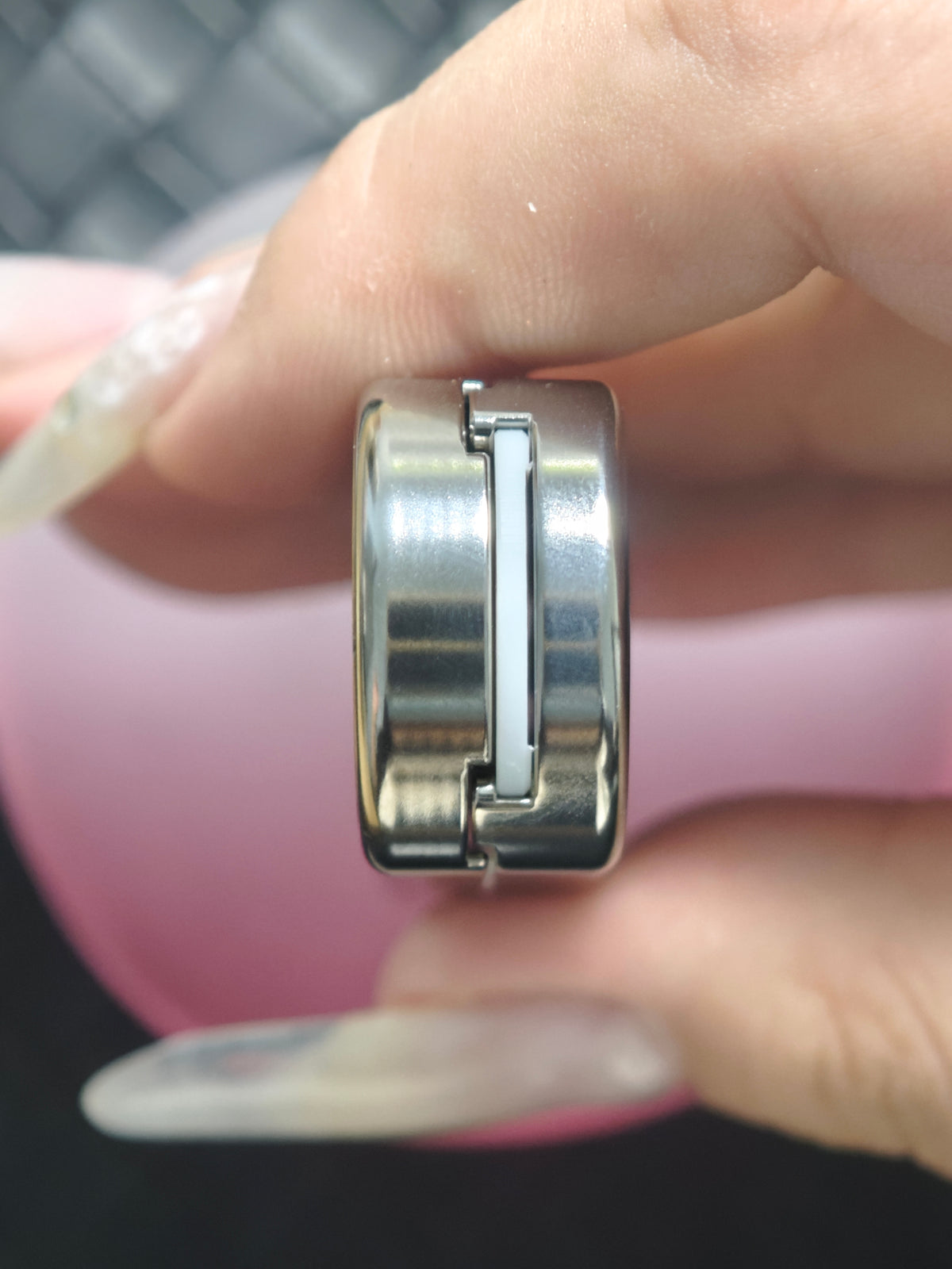 Ming Yin Titanium Color-Anodized Engraved