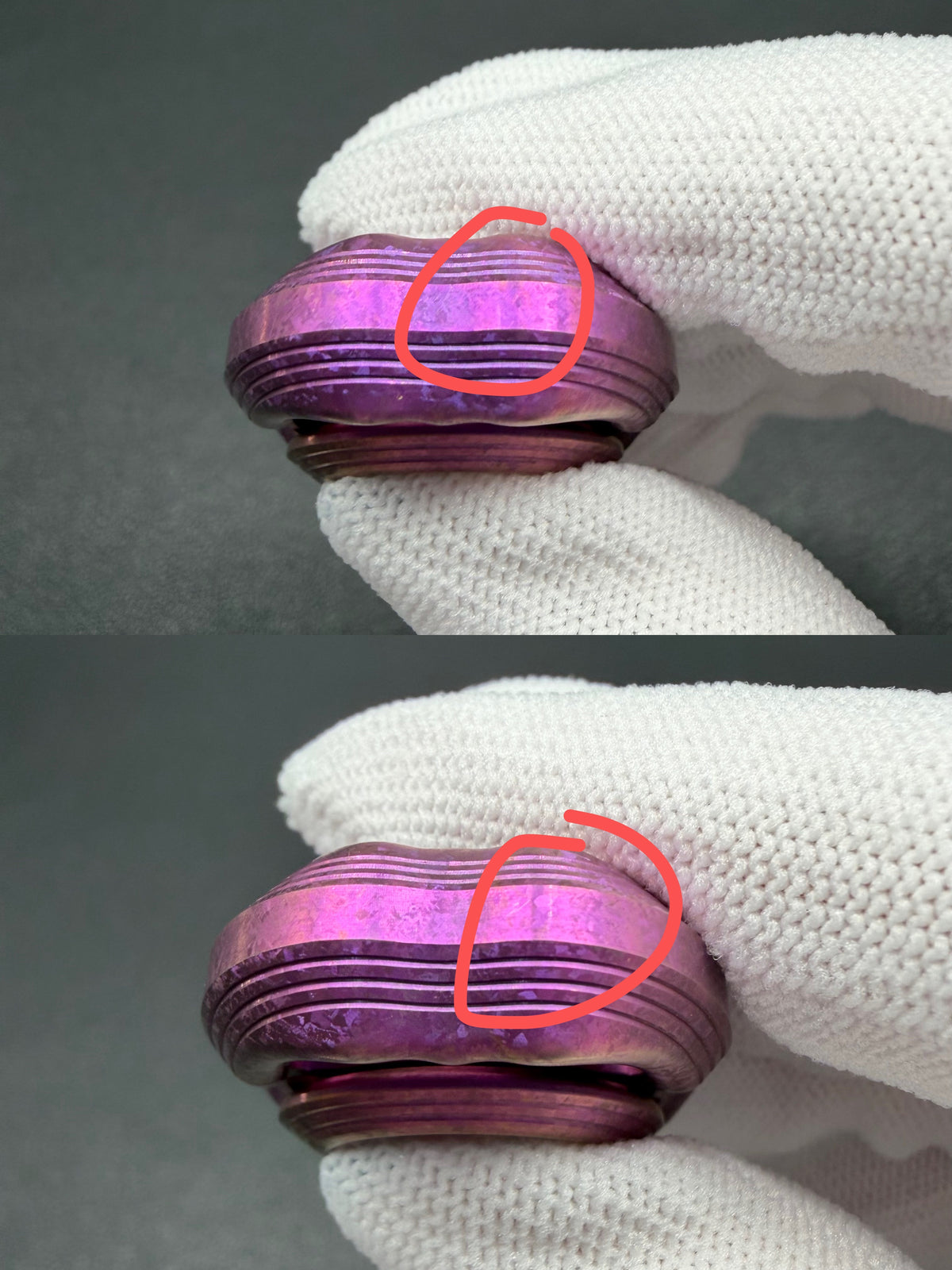 Obsidian Crystalized Crystallized Titanium Color-Anodized