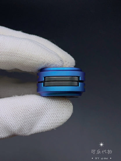 Rotary Core Zirconium Color-Anodized Engraved