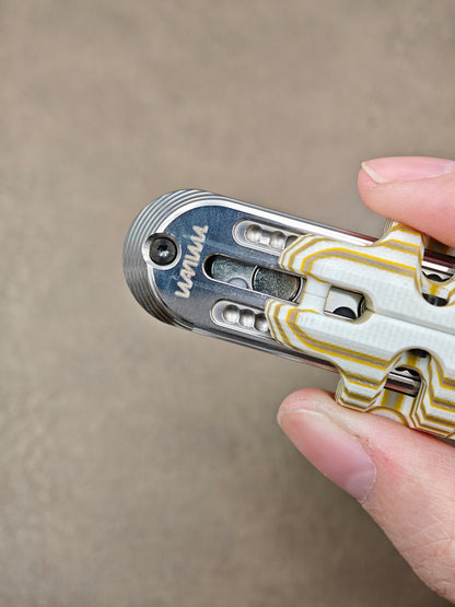 EXOSKELETON G10 Yellow Grey White Bone Core Stainless Steel