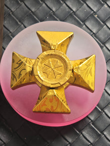 Malta Cross Stainless Steel Gold Plated Engraved