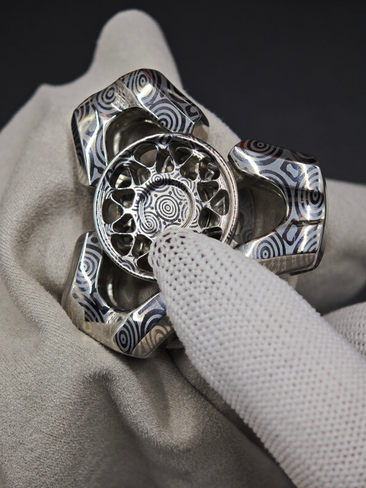 Explorer Damasteel Etched Polished