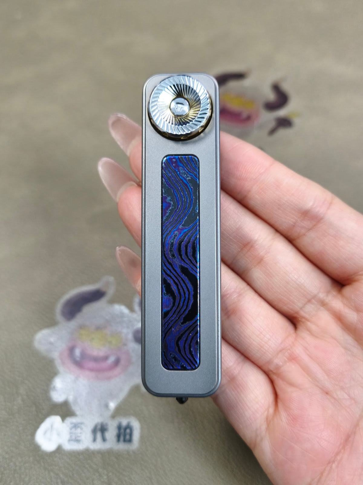 Rhythm Box Purple Gold Inlay Titanium