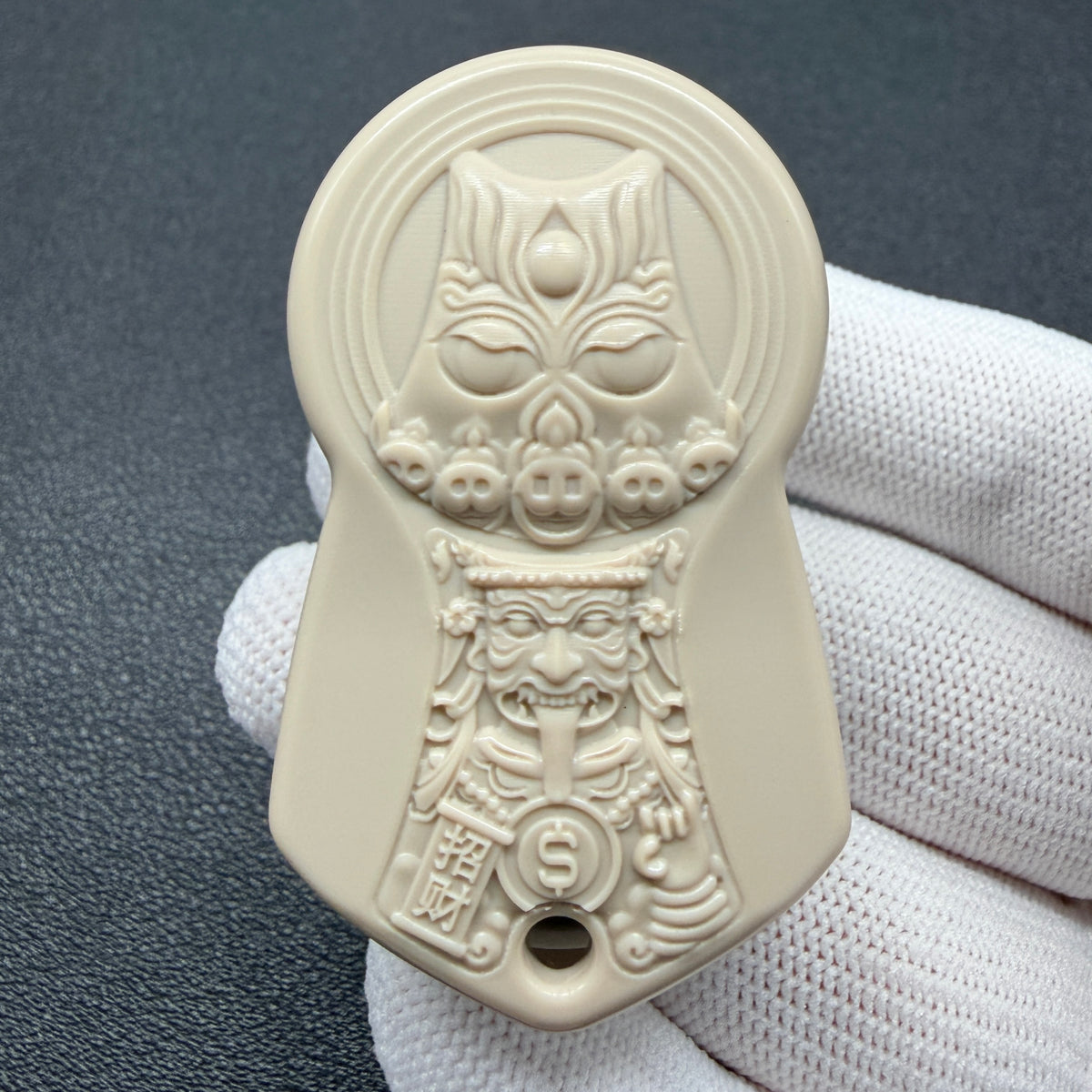 Demon Subduing Toga Tangcao Pattern PEEK Engraved