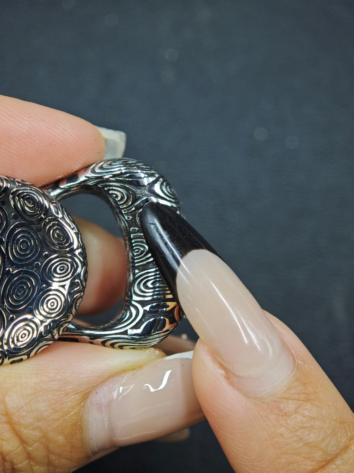 Two-Leaf Horizon Damasteel Etched