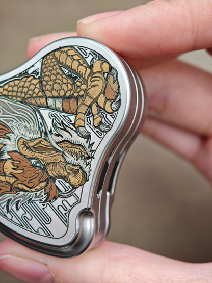 Balled Shell Stainless Steel Engraved