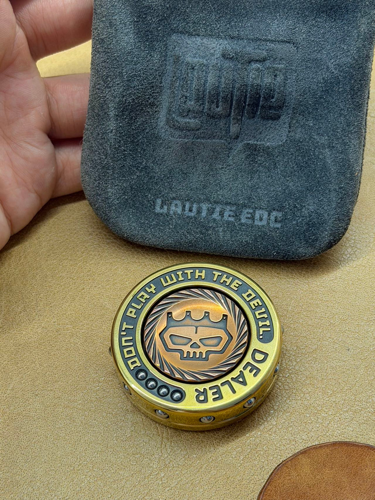 Dealer Button Brass