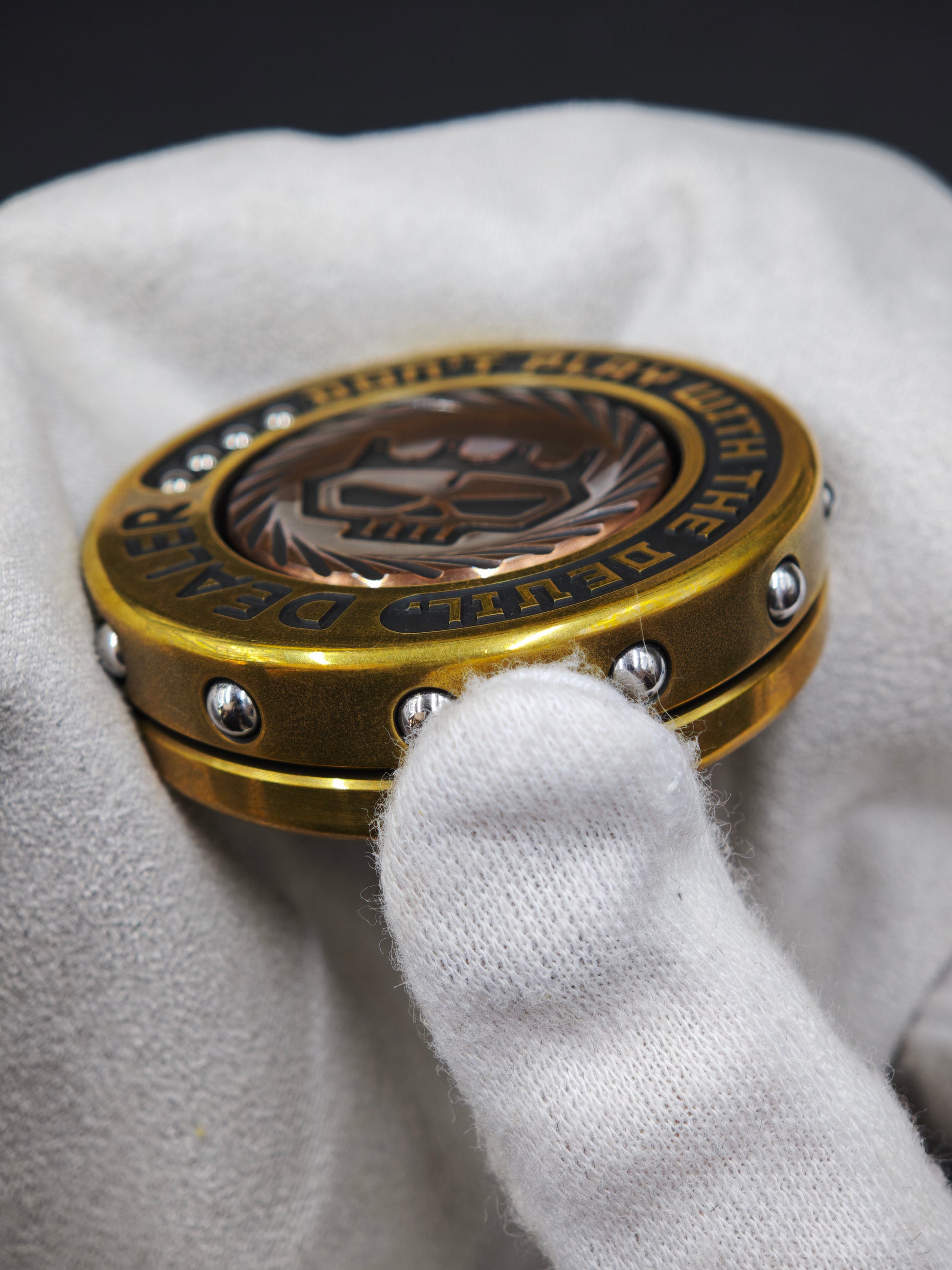 Dealer Button Brass