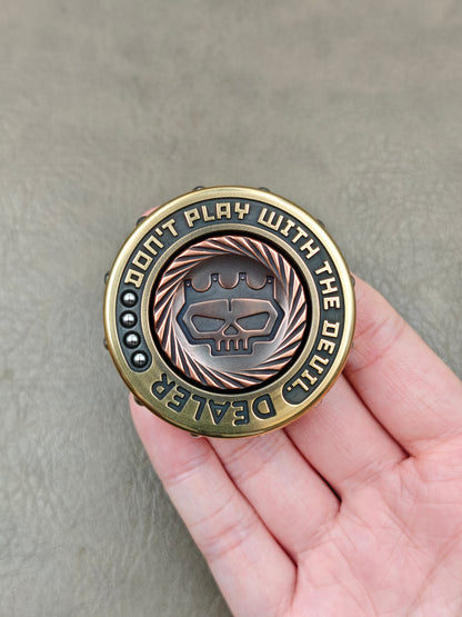 Dealer Button Brass