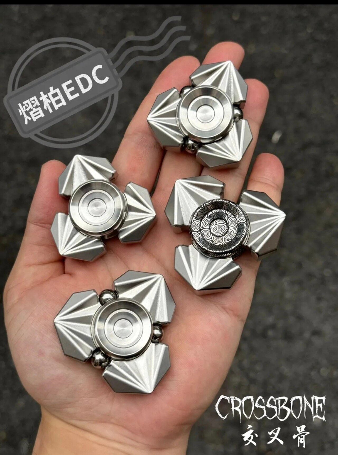 Tri-Leaf Crossbone Stainless Steel PEI