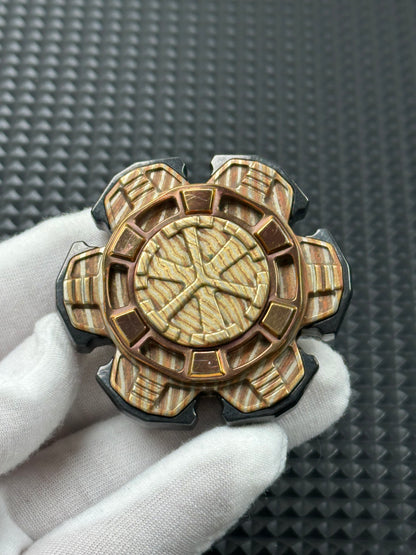 Triple Leaf Ignition Shell Opening Mokume Etched Polished