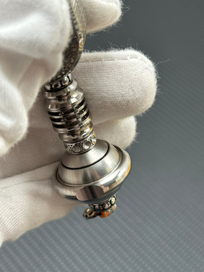 Greedy Cat Stainless Steel Resin-Sealed Engraved