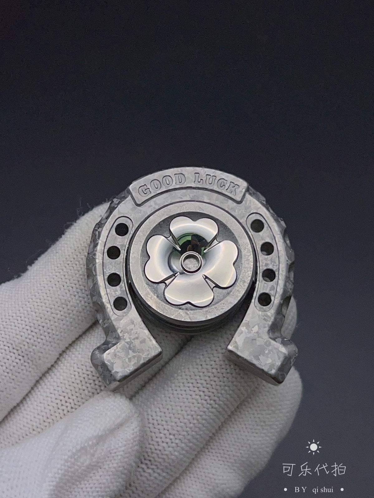 Lucky Horseshoe Crystallized Titanium
