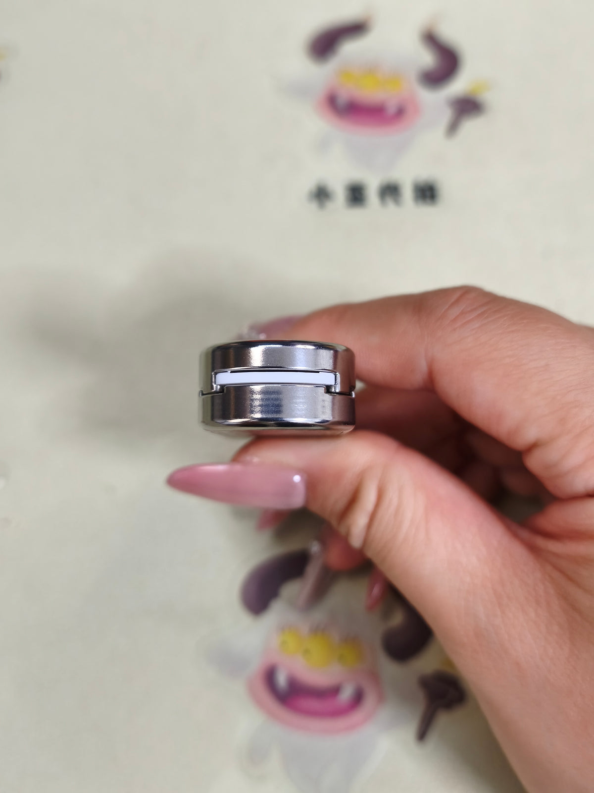 Ming Yin Titanium Color-Anodized Engraved