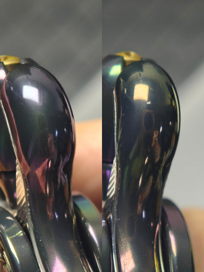 Demon Subduer Tuning Fork Bone Zirconium Oil Slick