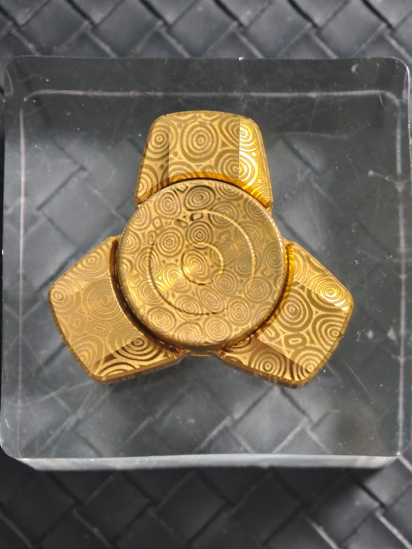 Gentle Breeze Bearing Cap Damasteel Gold Plated Engraved
