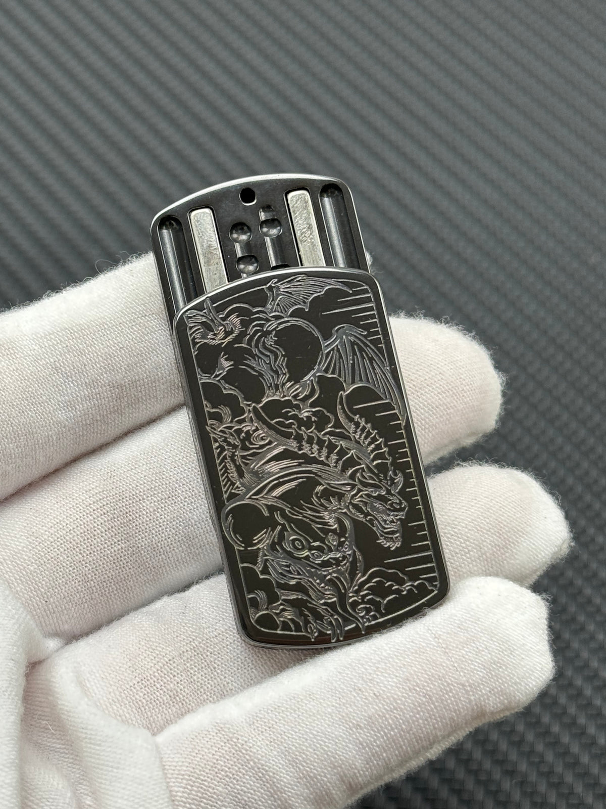 Root Three Zirconium Engraved Polished Limited Edition