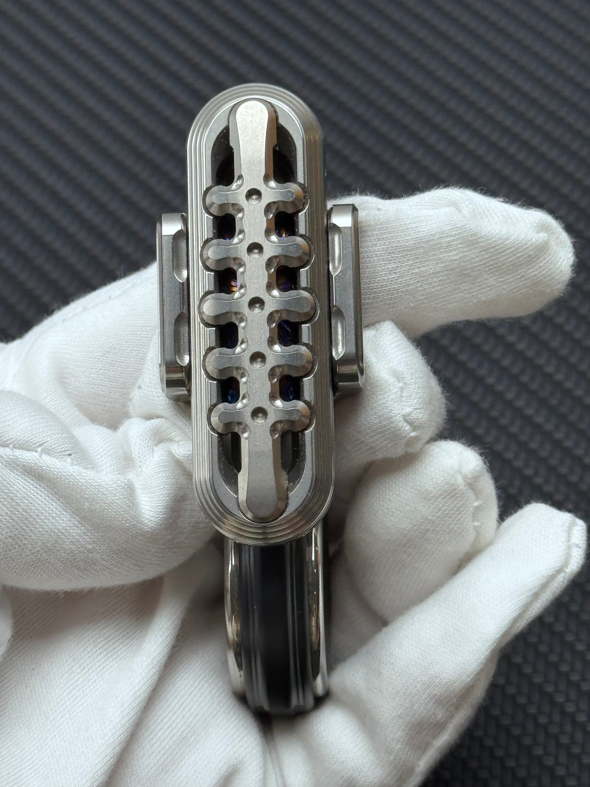 WANWU Exoskeleton Precision Machined Magnetic-Mechanical EDC Fidget Slider Titanium