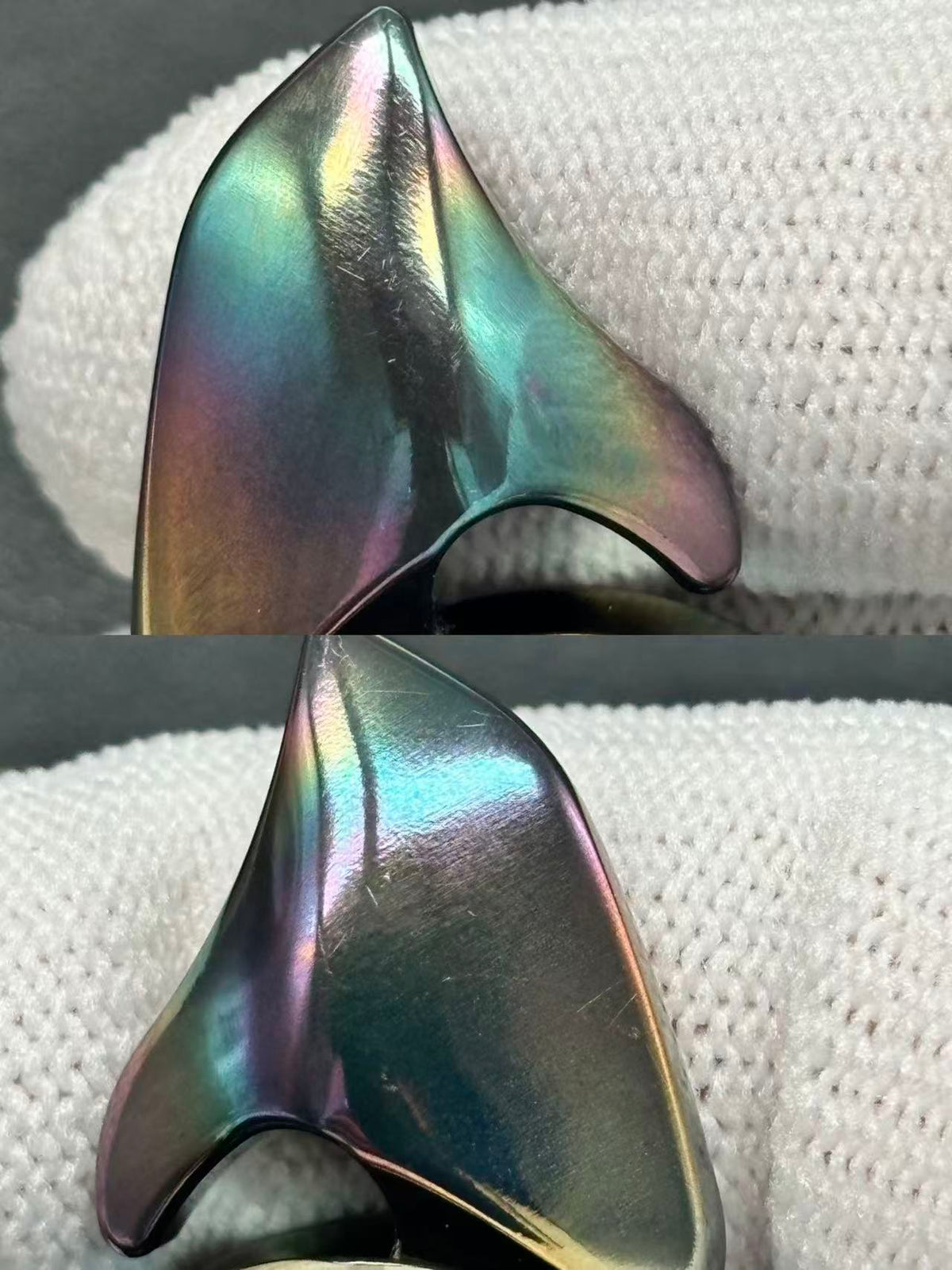 Owl Zirconium Polished Oil Slick