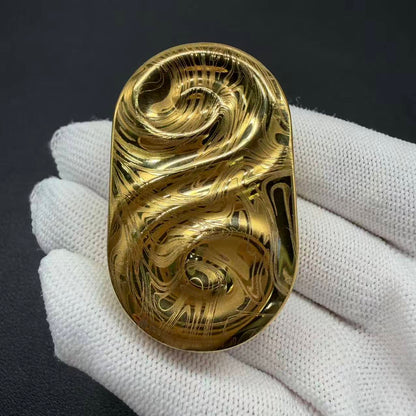 Ripple 2.0 Stainless Steel Gold Plated Engraved