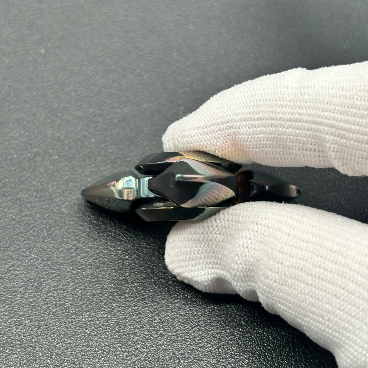 Owl Zirconium Polished Oil Slick