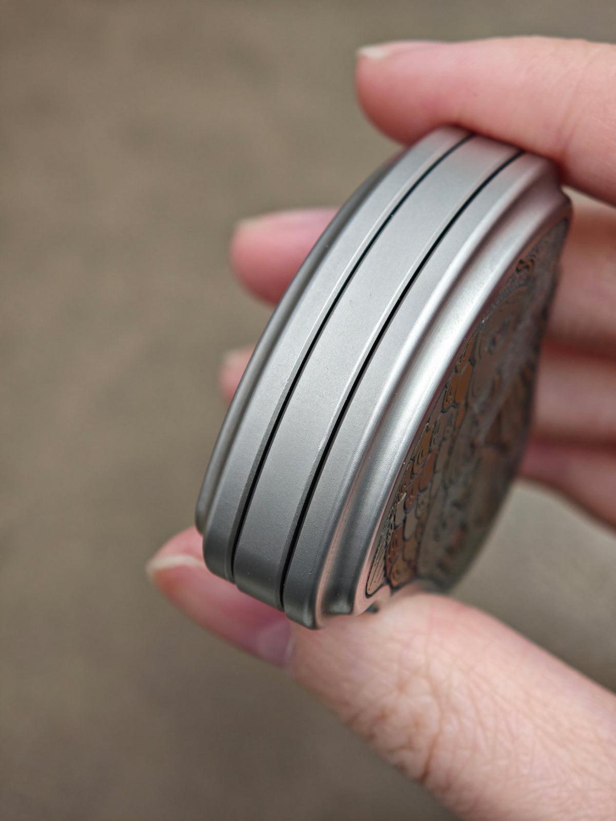 Balled Shell Stainless Steel Engraved