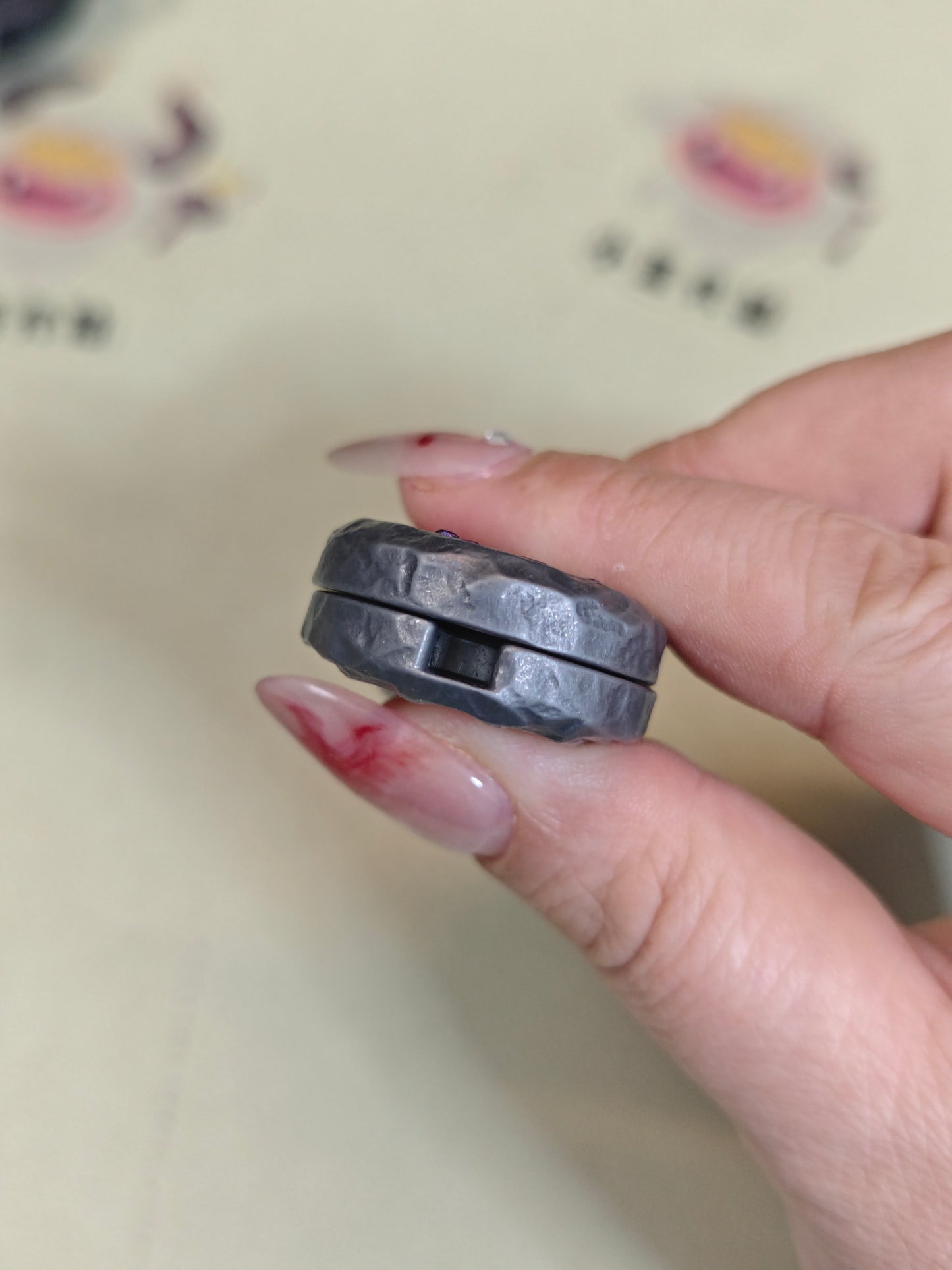 4 Stainless Steel Color-Anodized Stone Textured
