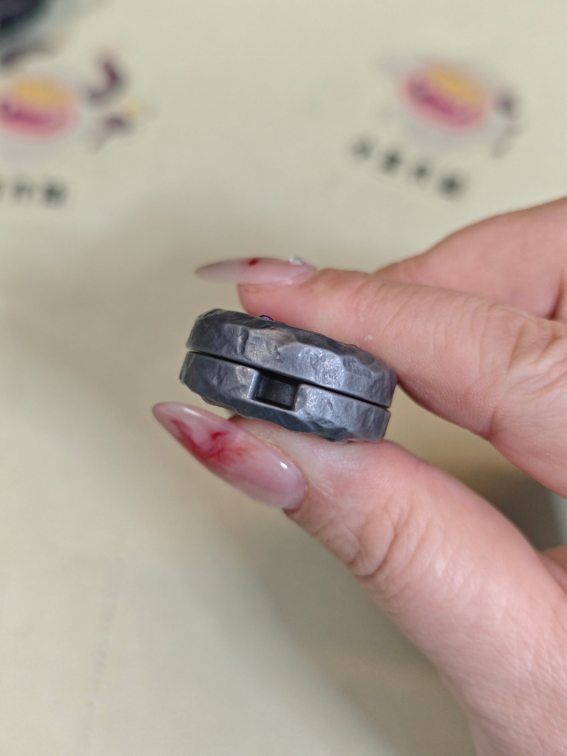 4 Stainless Steel Color-Anodized Stone Textured