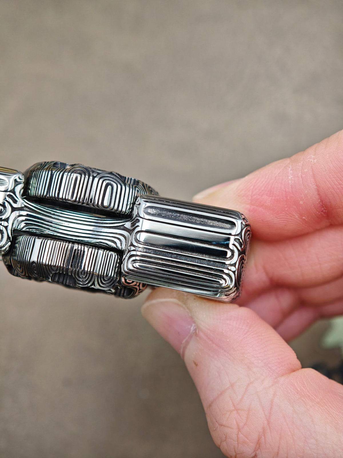 Two-Leaf Impact Damasteel