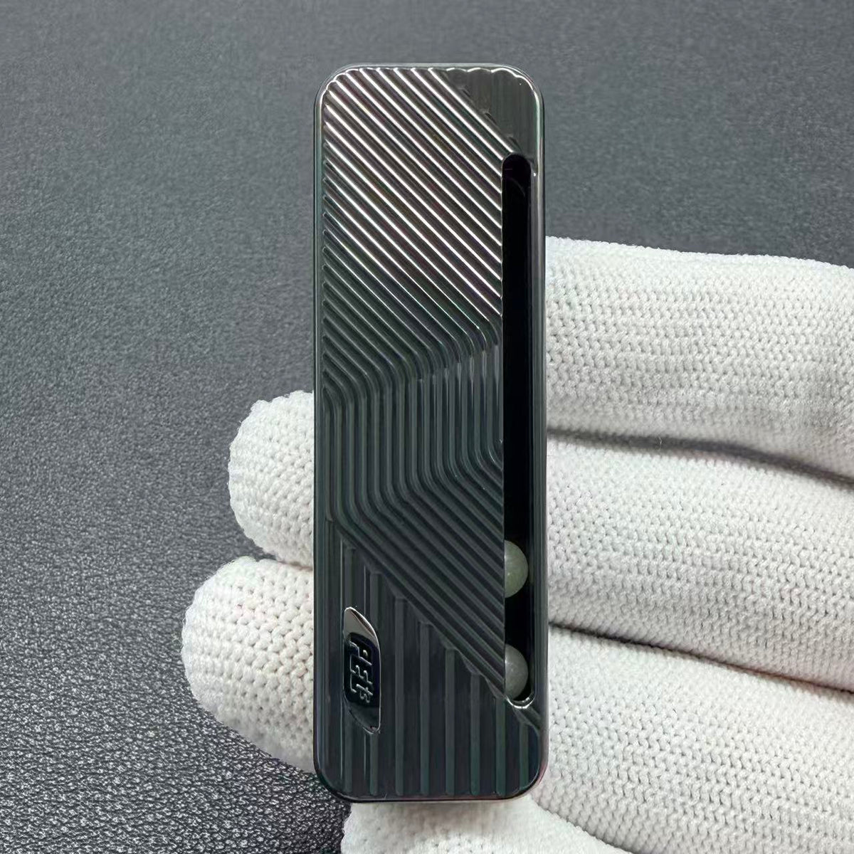 Tita Zirconium Color-Anodized Engraved Polished