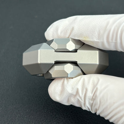 Crystal Twin Leaf Stainless Steel Blasted