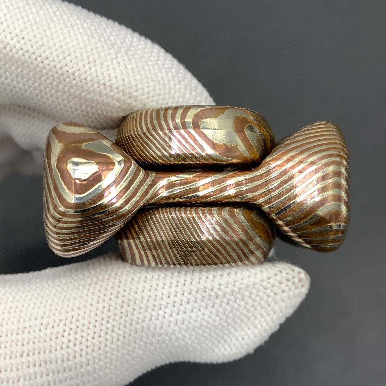 BABY Series A Knife Cloth Bearing Cap Mokume