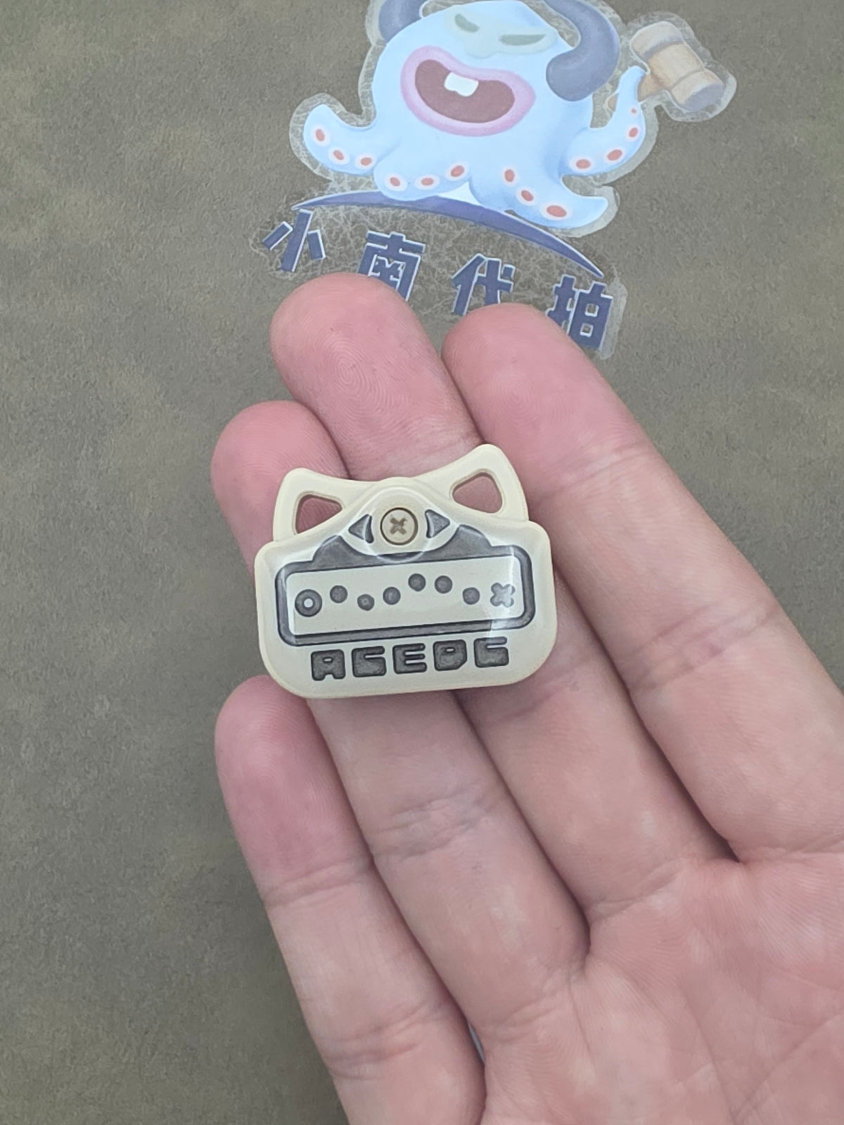 Demon Ji Emoji Pendant PEEK Resin-Sealed