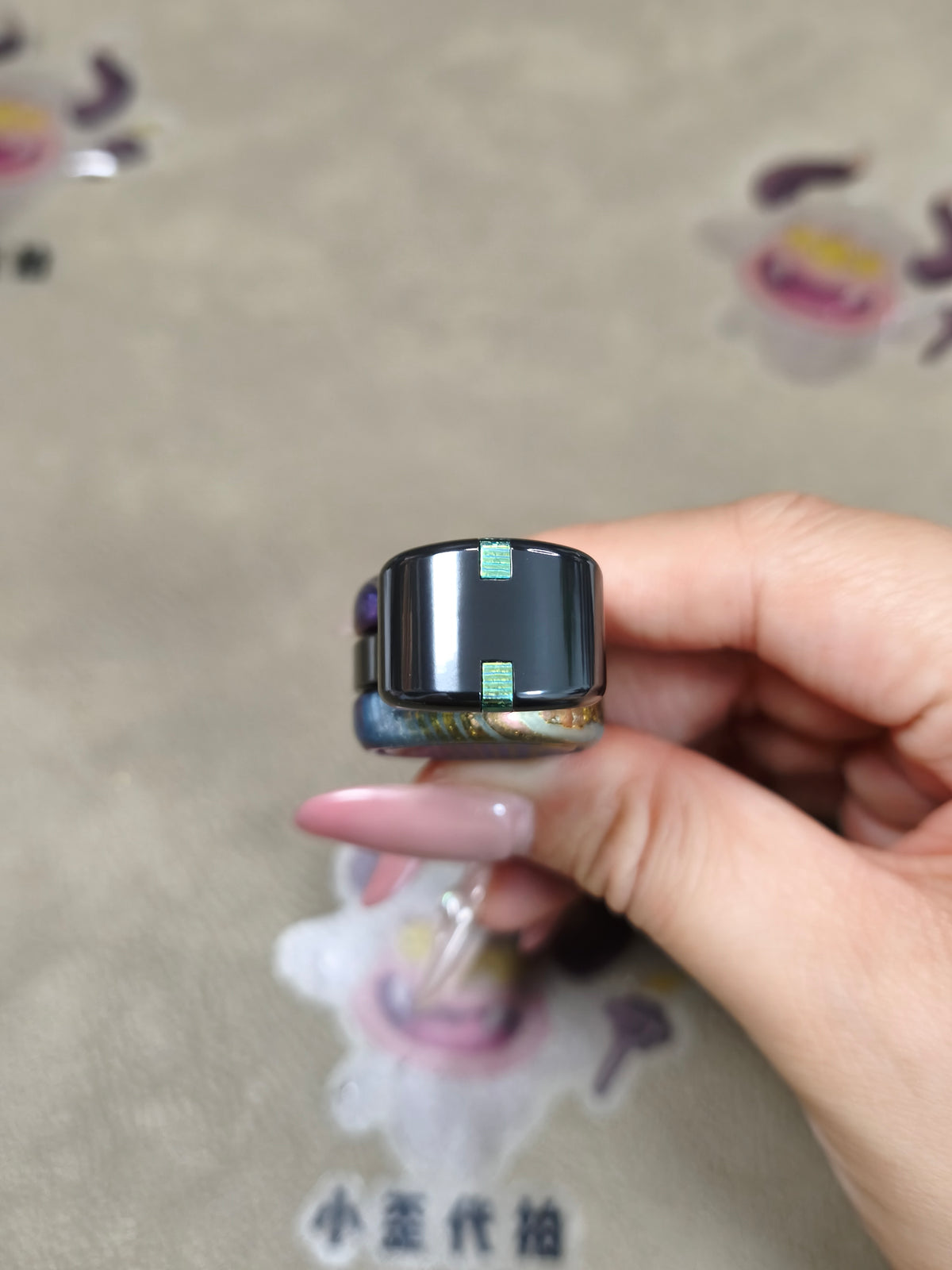 Floating Shadow Max Zirconium Engraved Polished