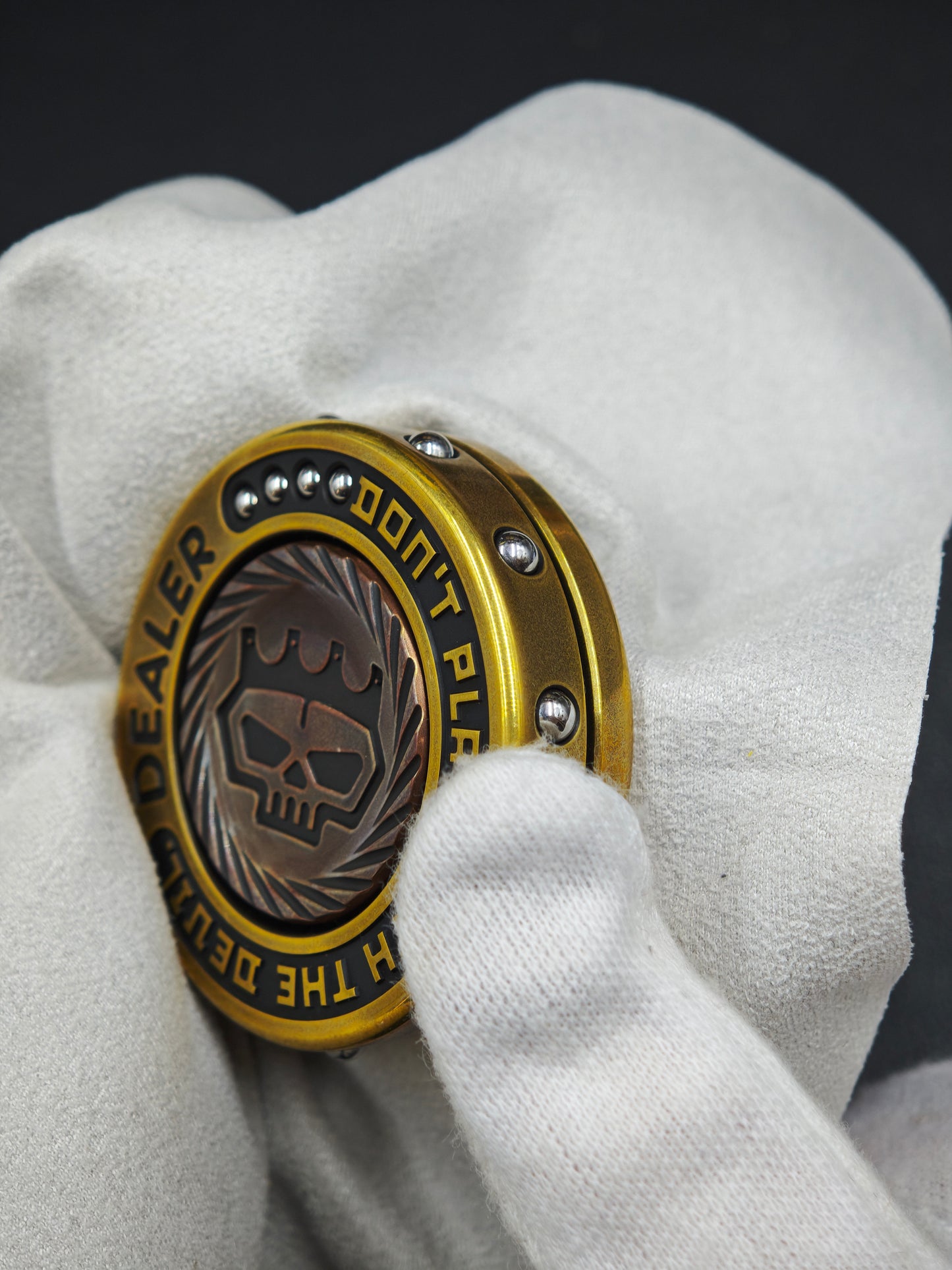 Dealer Button Brass