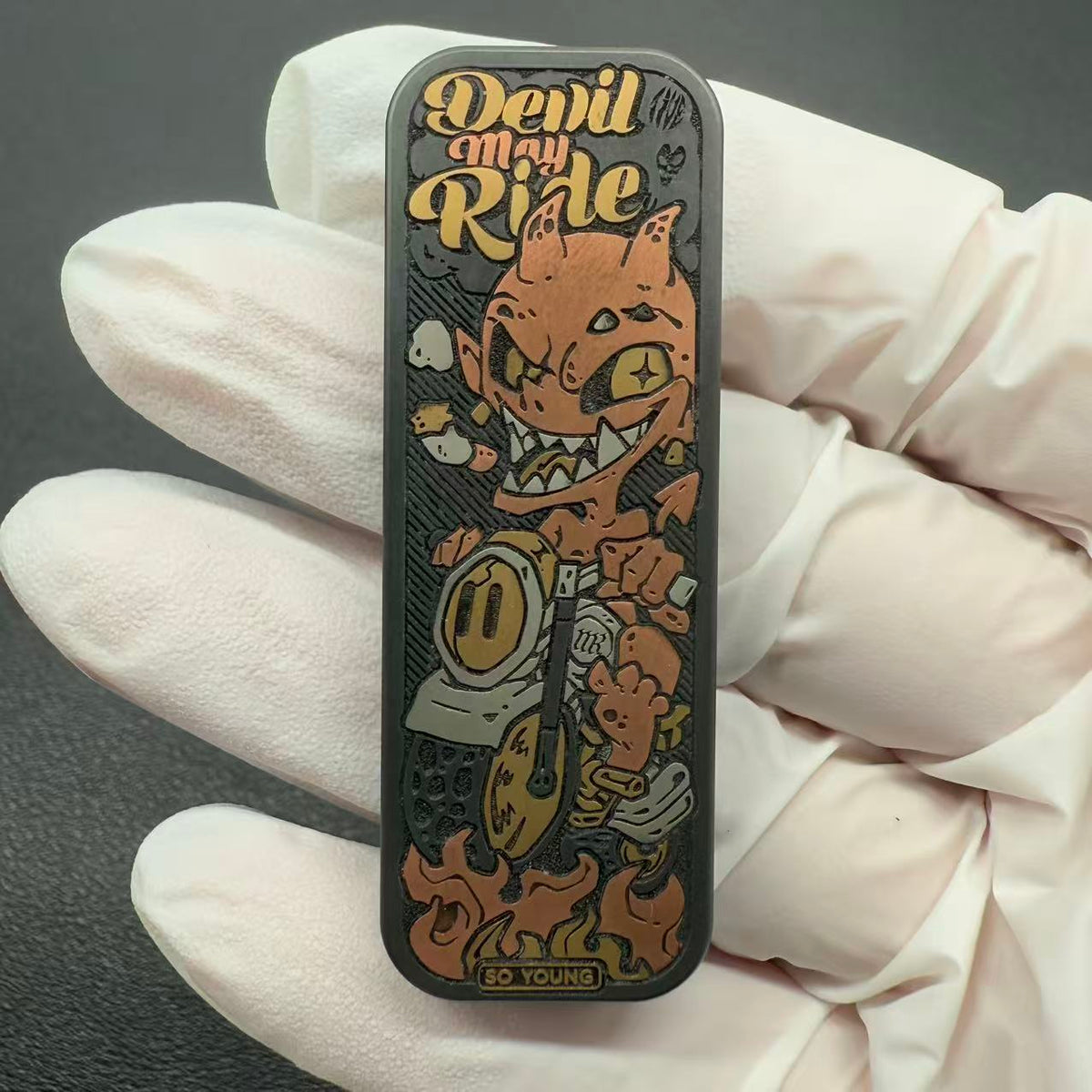 Ghost Rider Zirconium Engraved