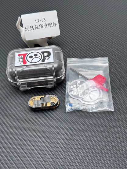DZ Top B Precision Machined Mechanical Detent EDC Fidget Slider Brass