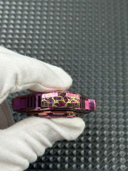 Triple Leaf Ignition Shell Opening Zirconium Color-Anodized Polished