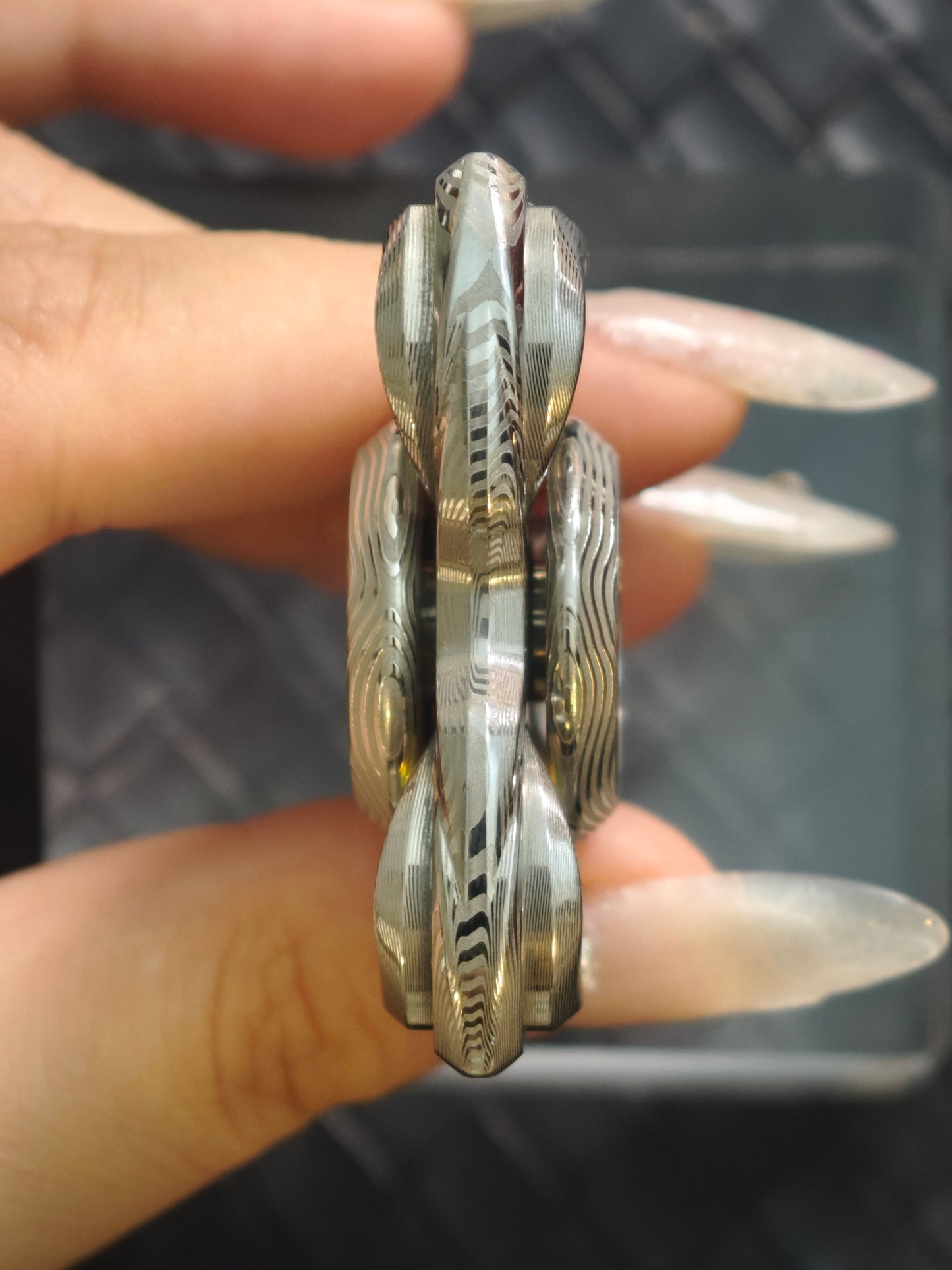 Twin Plume Damasteel