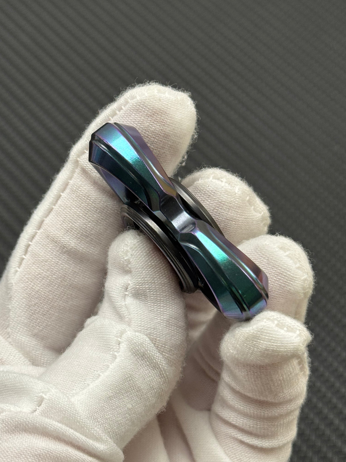 Cat's Eye Tungsten Color-Anodized Stonewashed