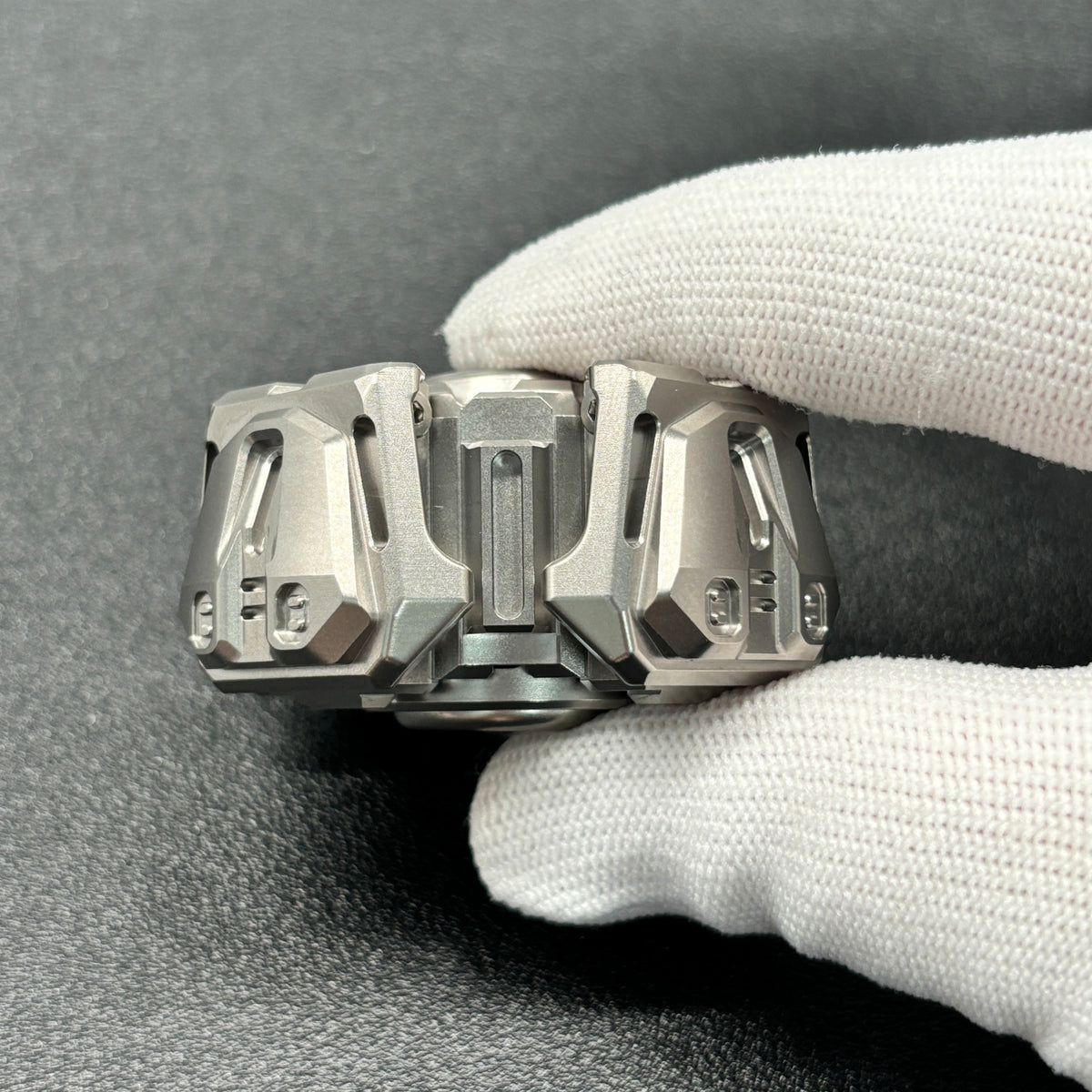 Ancient Iron Shell Opening Titanium Polished