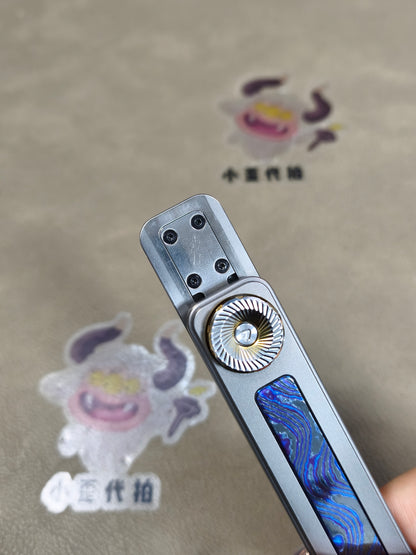 Rhythm Box Purple Gold Inlay Titanium