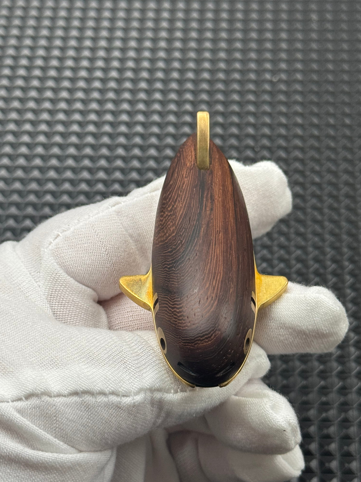 Mini Red Bean Shark Brass