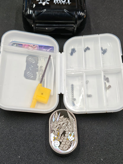 Groove Titanium Resin-Sealed Engraved