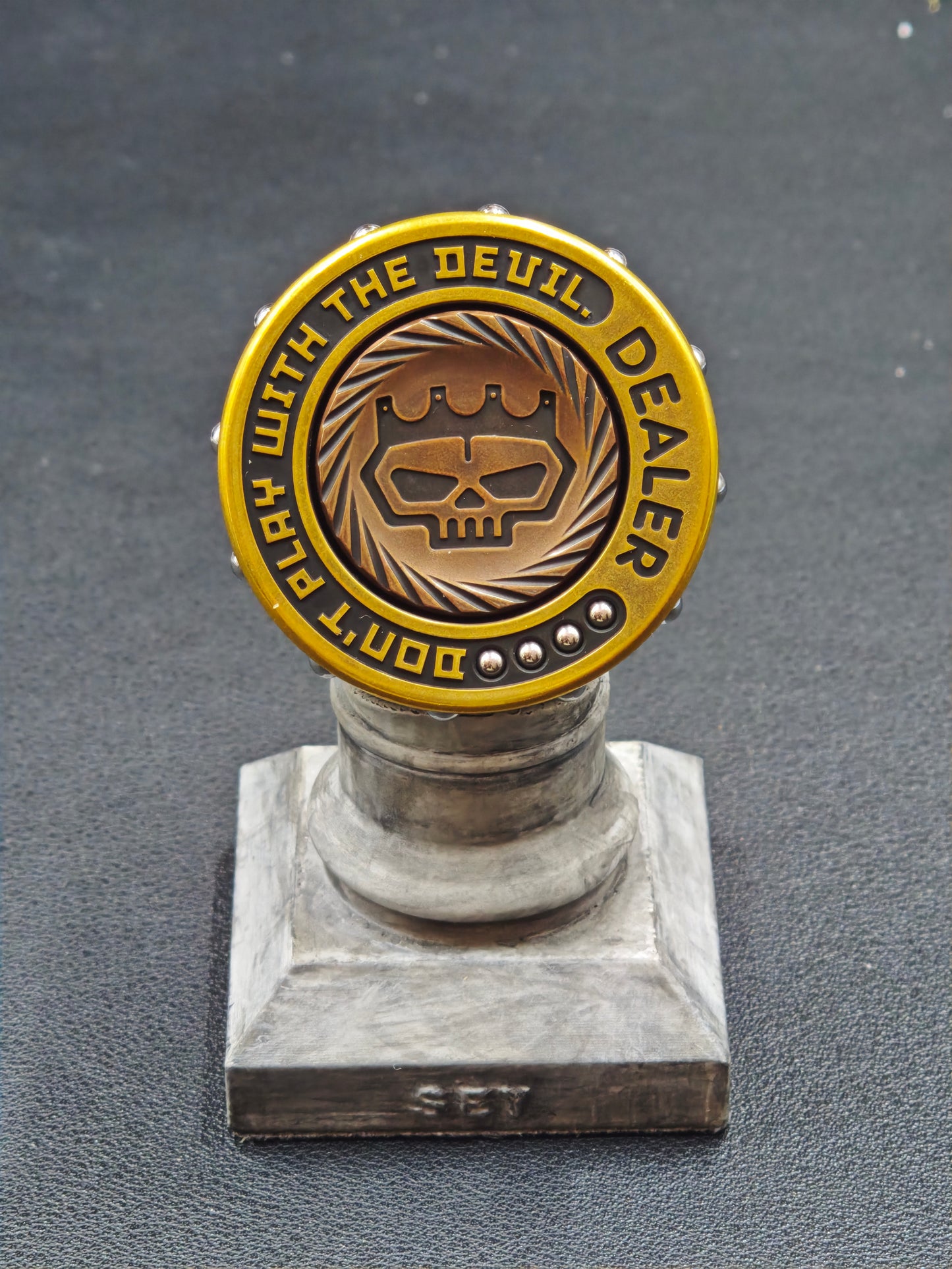Dealer Button Brass