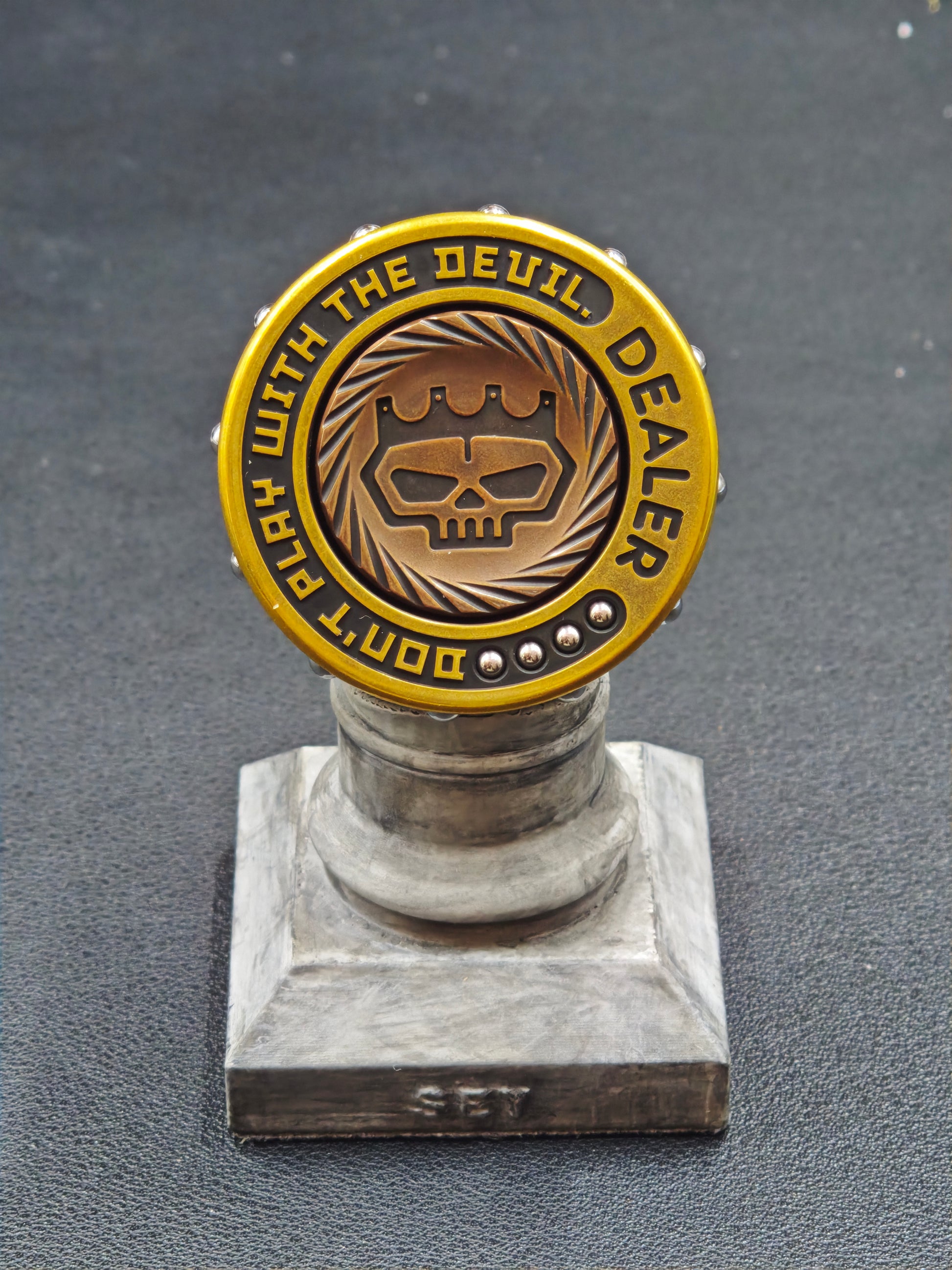 Dealer Button Brass