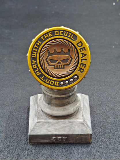 Dealer Button Brass