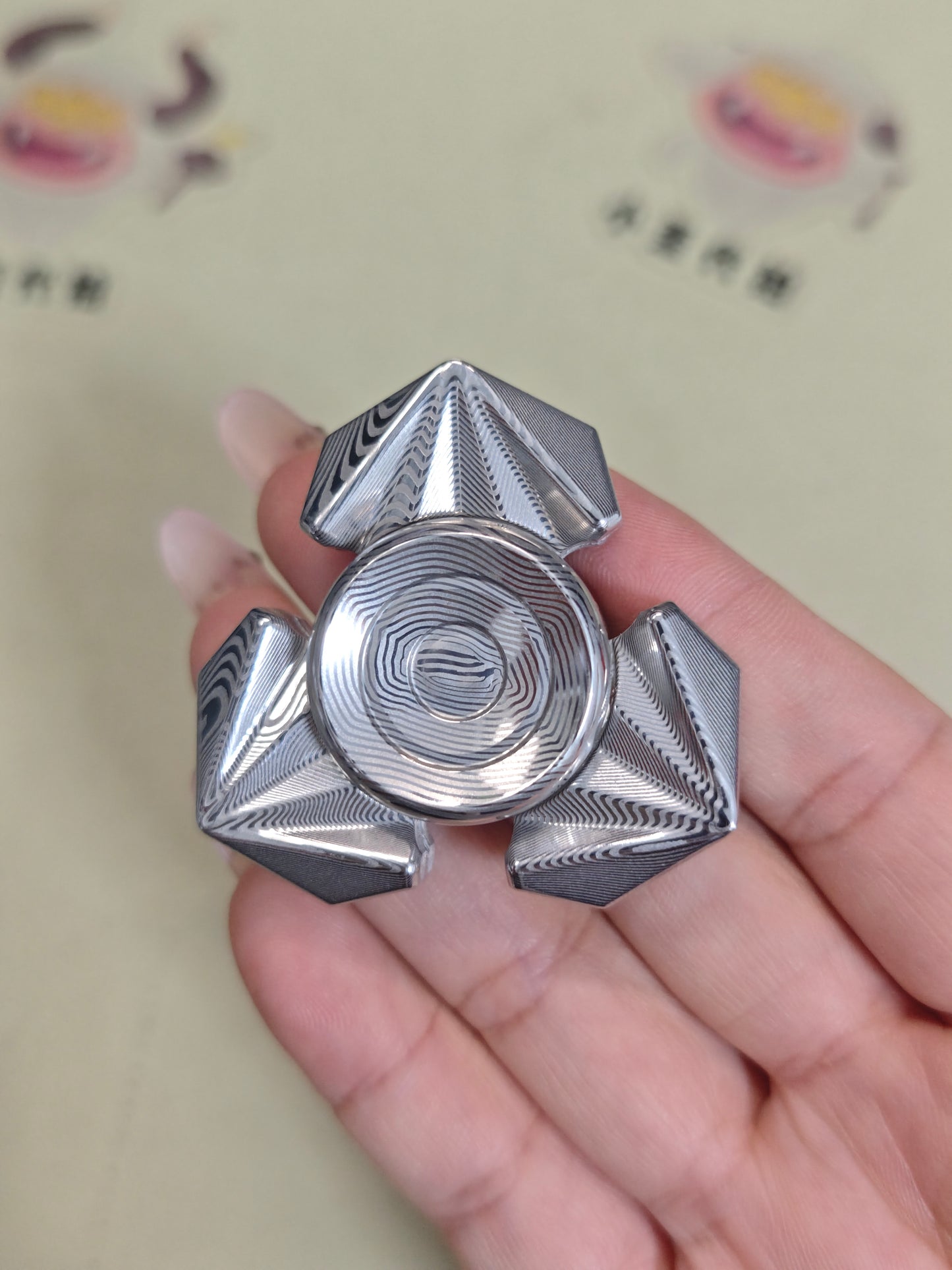Tri Leaf Crossbone Damasteel