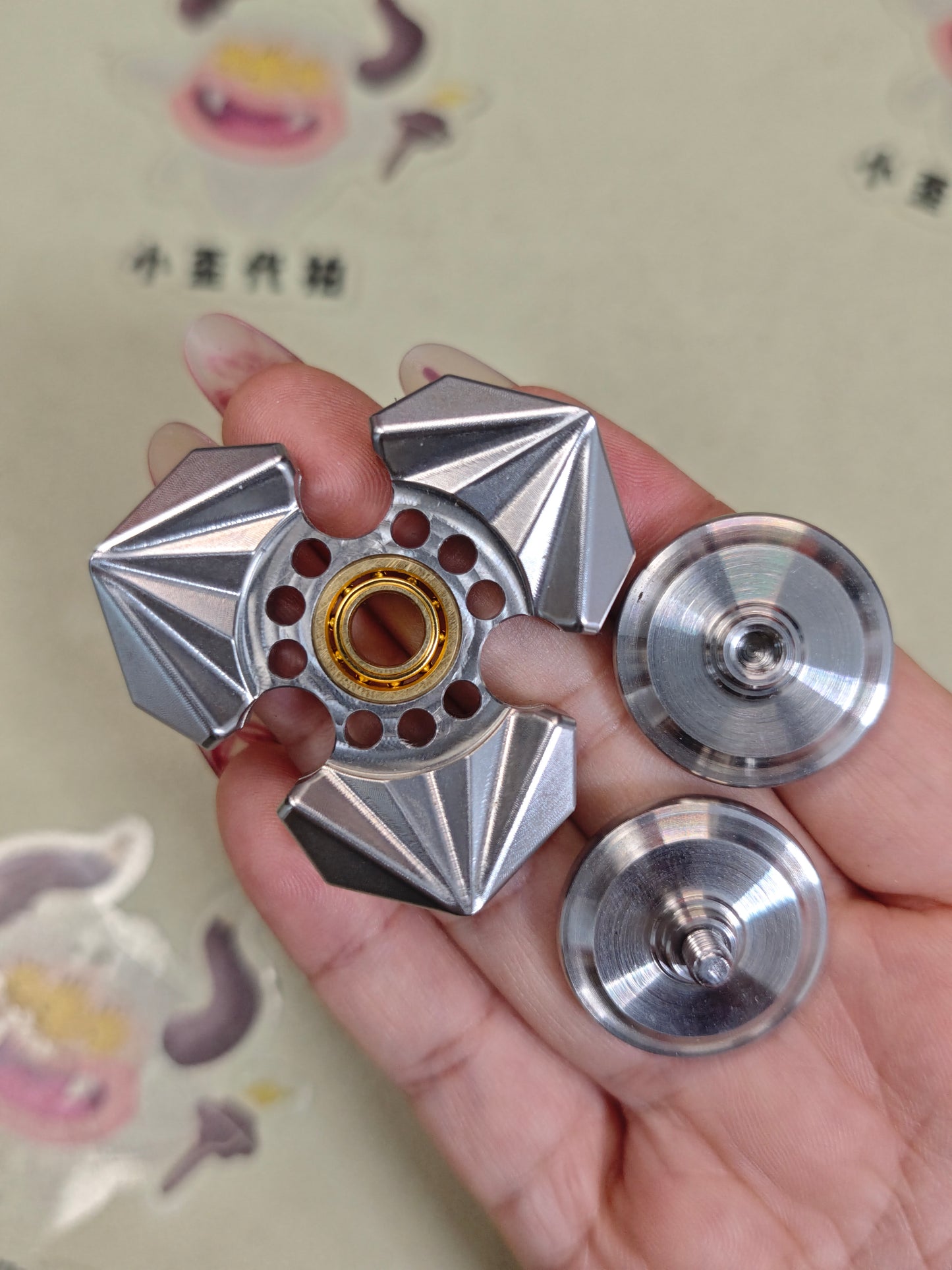 Tri Leaf Crossbone Stainless Steel