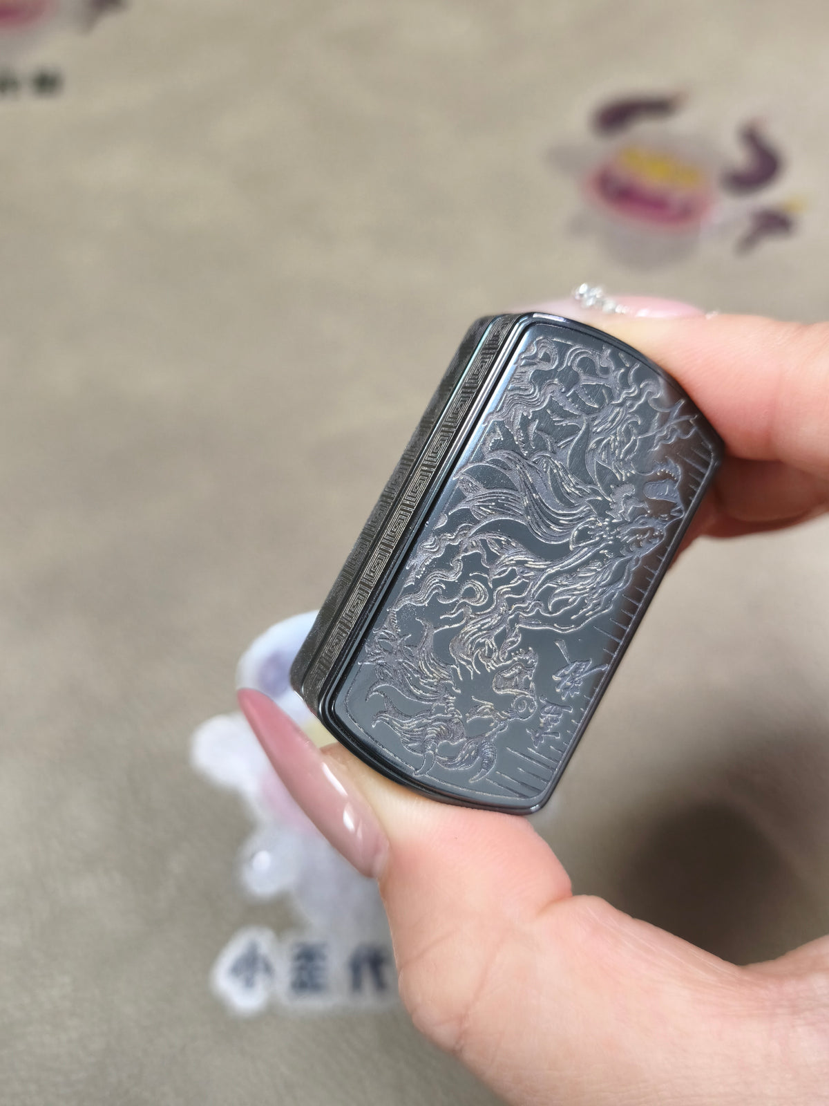 Root Three Zirconium Color-Anodized Engraved Polished